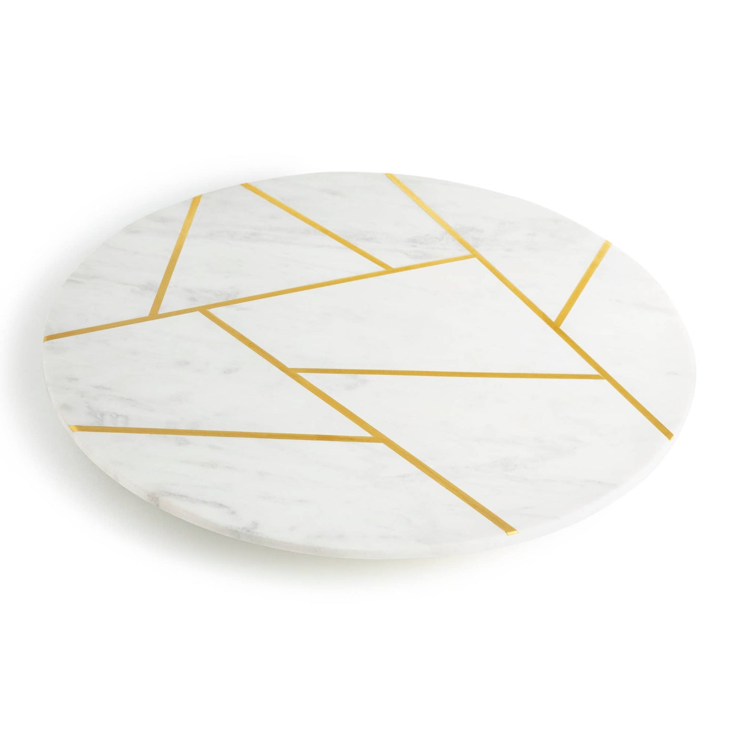 Gauri Kohli: Infinia Marble Lazy Susan - 16" x 16" X 2"