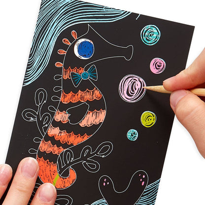 OOLY: Mini Scratch & Scribble Art Kit: Friendly Fish