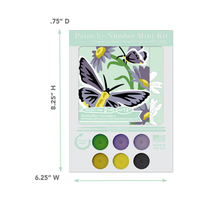 Elle Crée (She Creates): Butterflies (lavender) MINI Paint-by-Number Kit