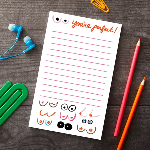 The Found: You're Perfect Boobs Notepad