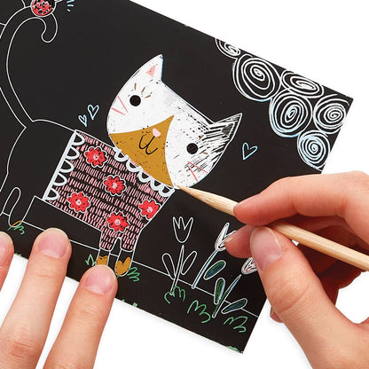 OOLY: Mini Scratch & Scribble Art Kit: Cutie Cats