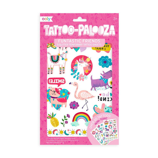 OOLY: Tattoo Palooza Temporary Glitter Tattoo: Funtastic Friends