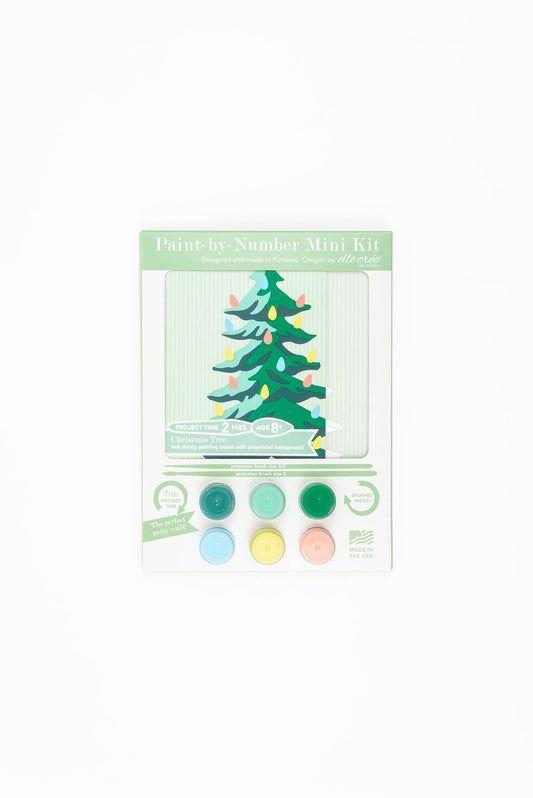 Elle Crée (She Creates): Christmas Tree MINI Paint-by-Number Kit