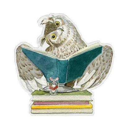 Felix Doolittle: Reading Pal - Vinyl Stickers - Owl and Mouse Reading