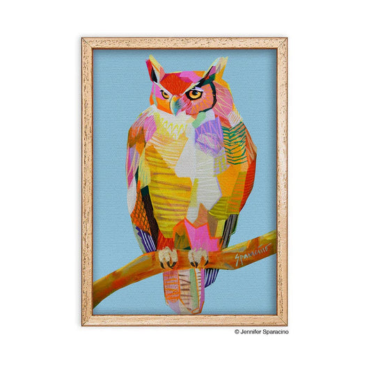 WerkShoppe: Owl | Framed Canvas Art