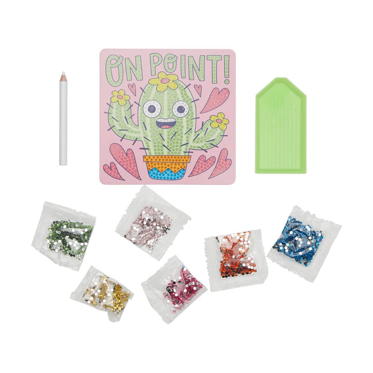 OOLY: Razzle Dazzle D.I.Y. Mini Gem Art Kit: Cheery Cactus