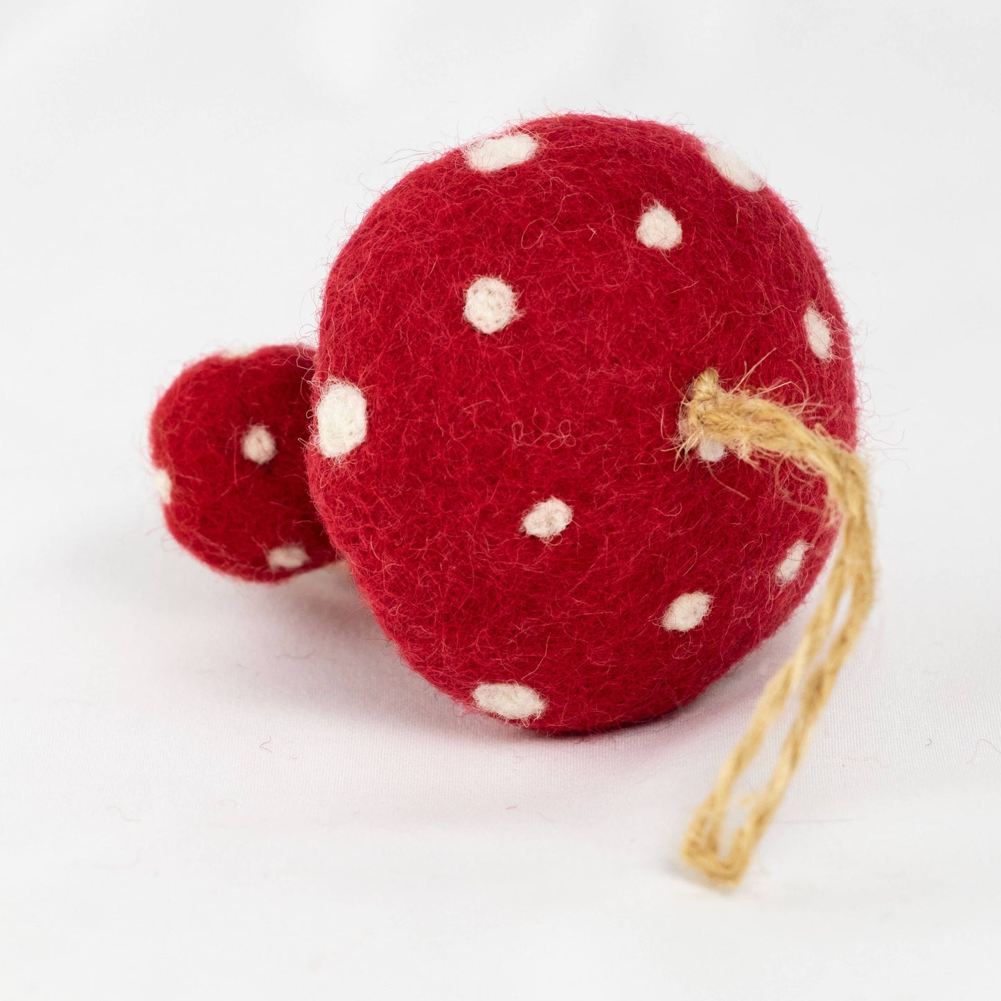 The Winding Road: Felt Spotted Mushroom Ornament