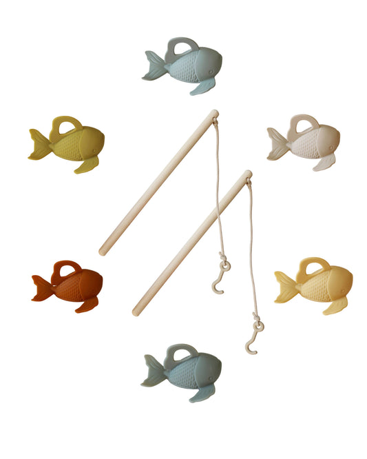 Marlowe & Co: Silicone and Wood Fishing Play Set