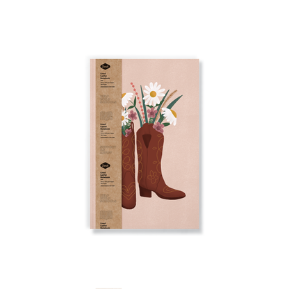 Denik: Boots & Flowers Classic Layflat Notebook