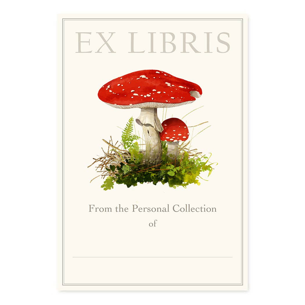 Felix Doolittle: Amanita Muscaria Mushroom - Bookplates