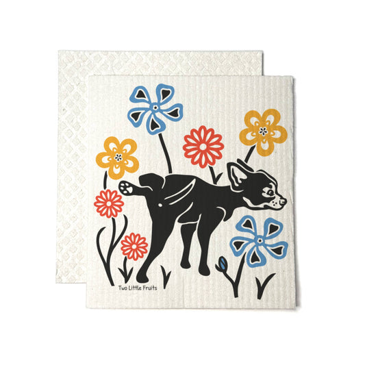 Two Little Fruits: Swedish Dishcloth - Funny Dog Dishcloth  – Reusable Swedish