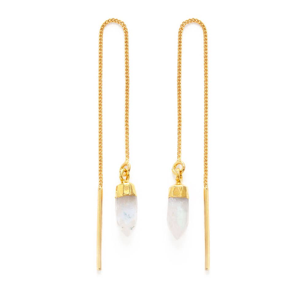 Amano Studio: Moonstone Spike Threader Earrings