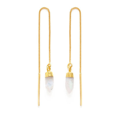 Amano Studio: Moonstone Spike Threader Earrings