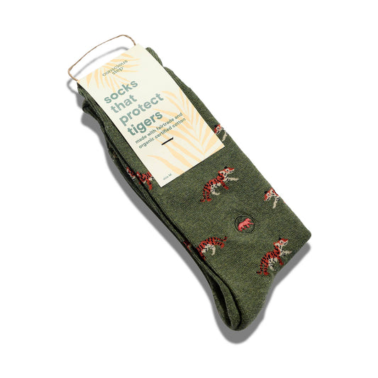 Conscious Step: Socks that Protect Tigers (Green Tigers)