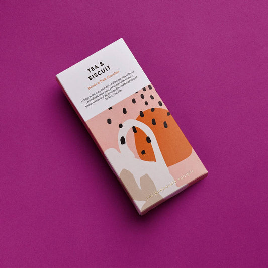 The Chocolate Society: Tea & Biscuit Chocolate Bar