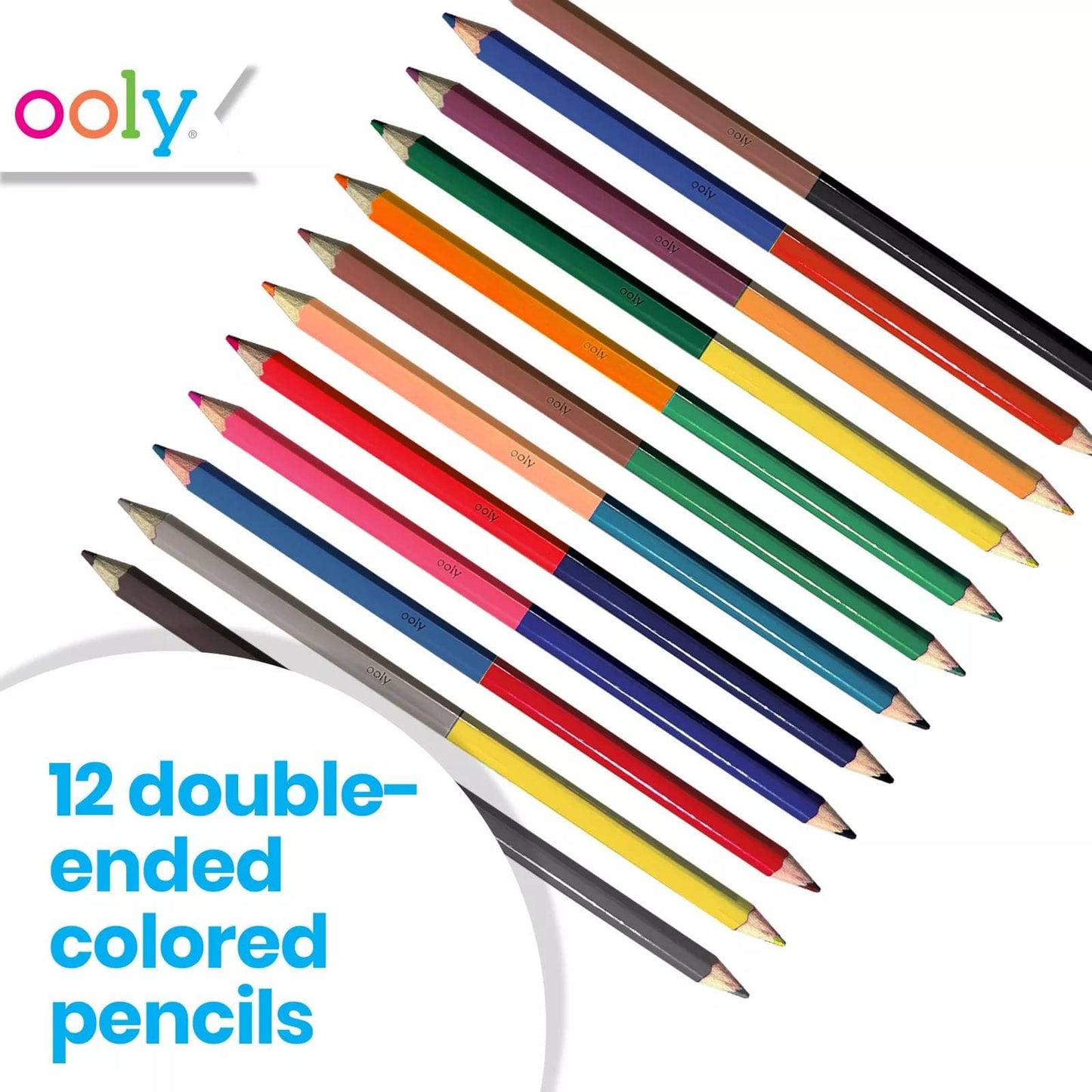 OOLY: 2 Of A Kind Double-Ended Colored Pencils