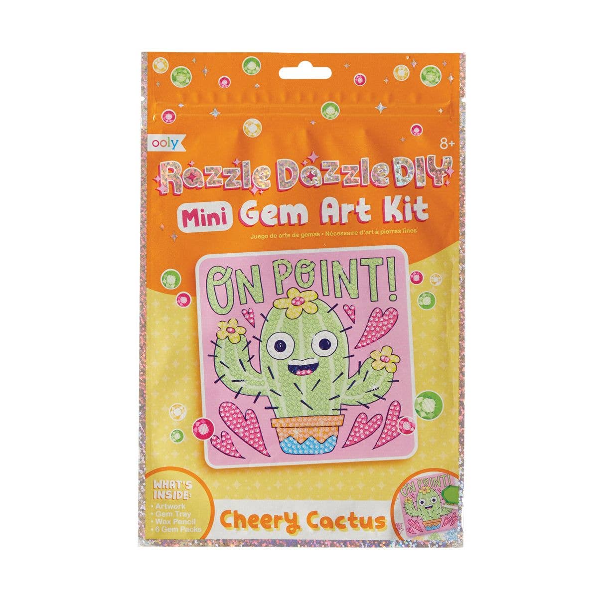 OOLY: Razzle Dazzle D.I.Y. Mini Gem Art Kit: Cheery Cactus