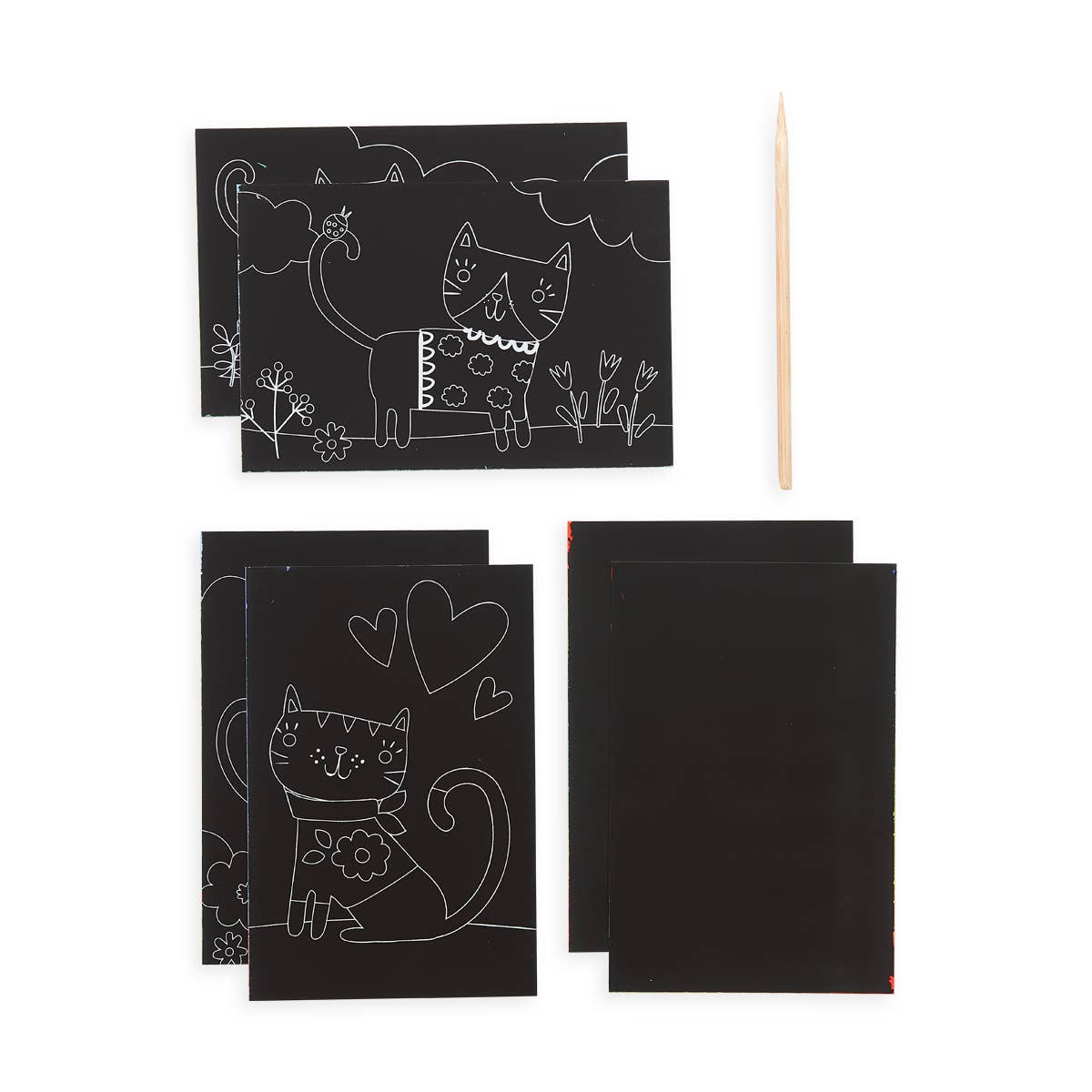 OOLY: Mini Scratch & Scribble Art Kit: Cutie Cats