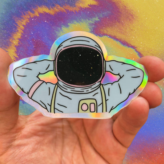 Big Moods: Astronaut Holographic Sticker