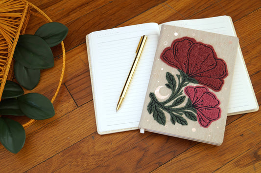Denik: Double Bloom Embroidered Journal Notebook