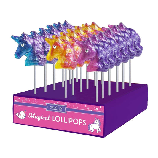 Melville Candy Company: Glitter Swirl Unicorn Lollipops