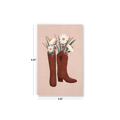 Denik: Boots & Flowers Classic Layflat Notebook