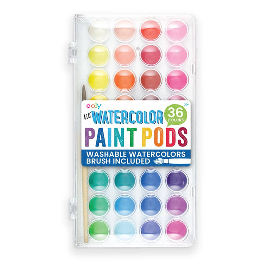 OOLY: Lil' Paint Pods Watercolor Paint - Set of 36