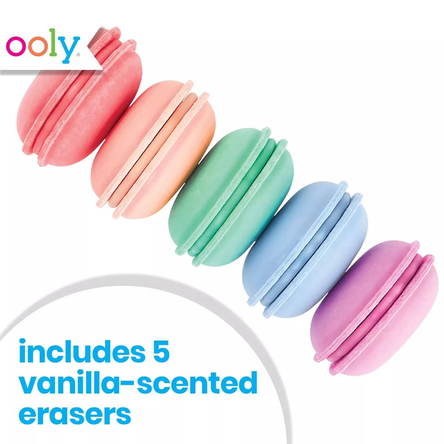 OOLY: Le Macaron Patisserie Scented Eraser - Set of 5