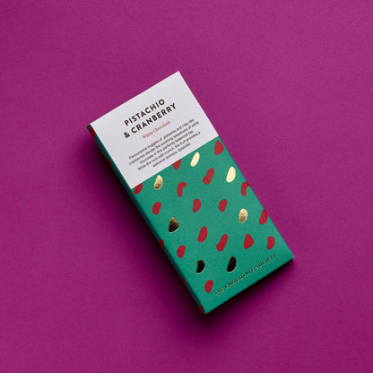 The Chocolate Society: Pistachio & Cranberry Chocolate Bar