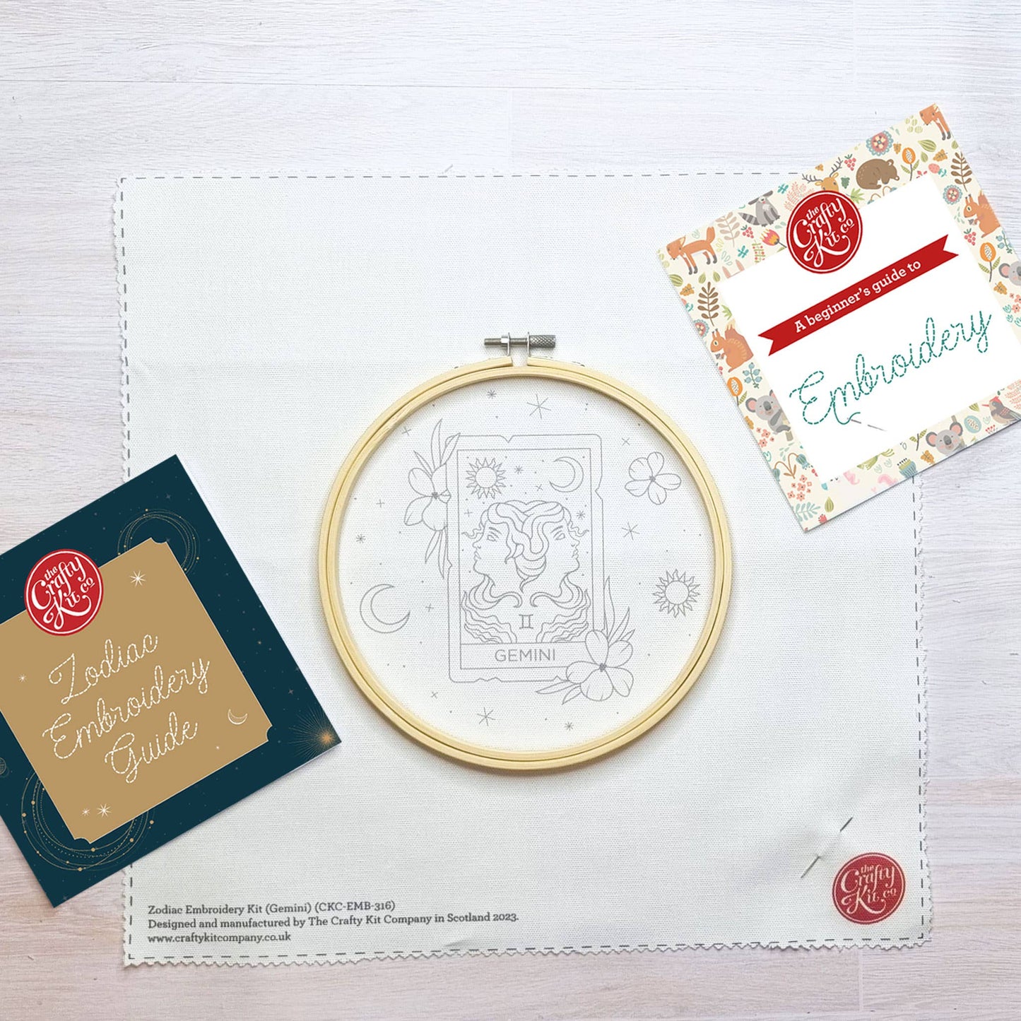 The Crafty Kit Company: Signs of Zodiac - Gemini Embroidery Kit