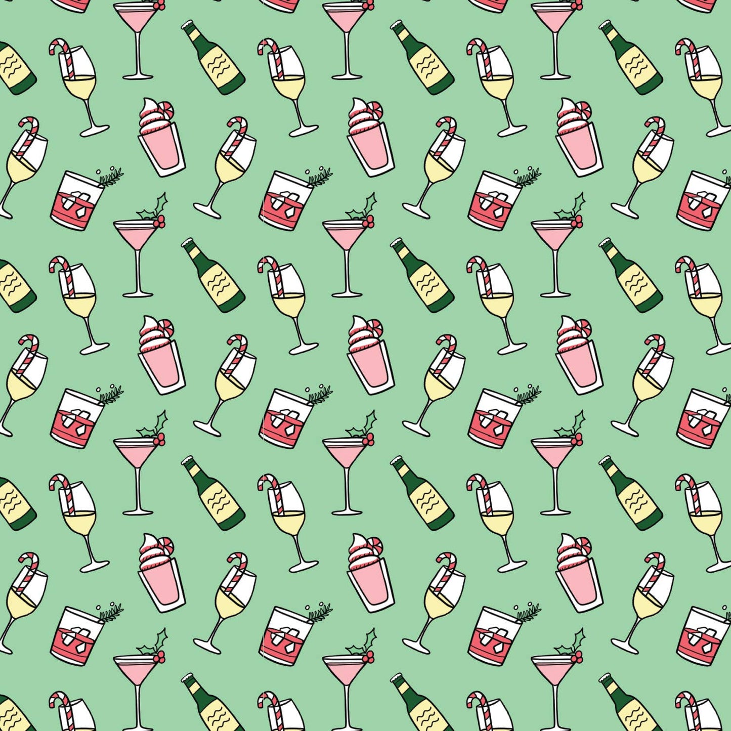 Brittany Paige: Holiday Cocktail Drinks Wrapping Paper Roll