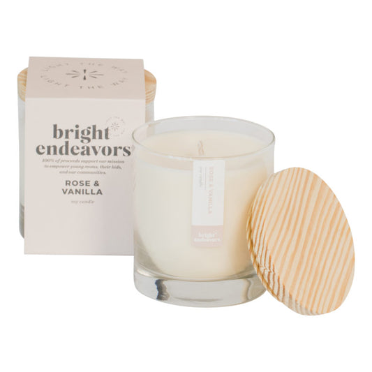 Bright Endeavors Candle: Rose & Vanilla