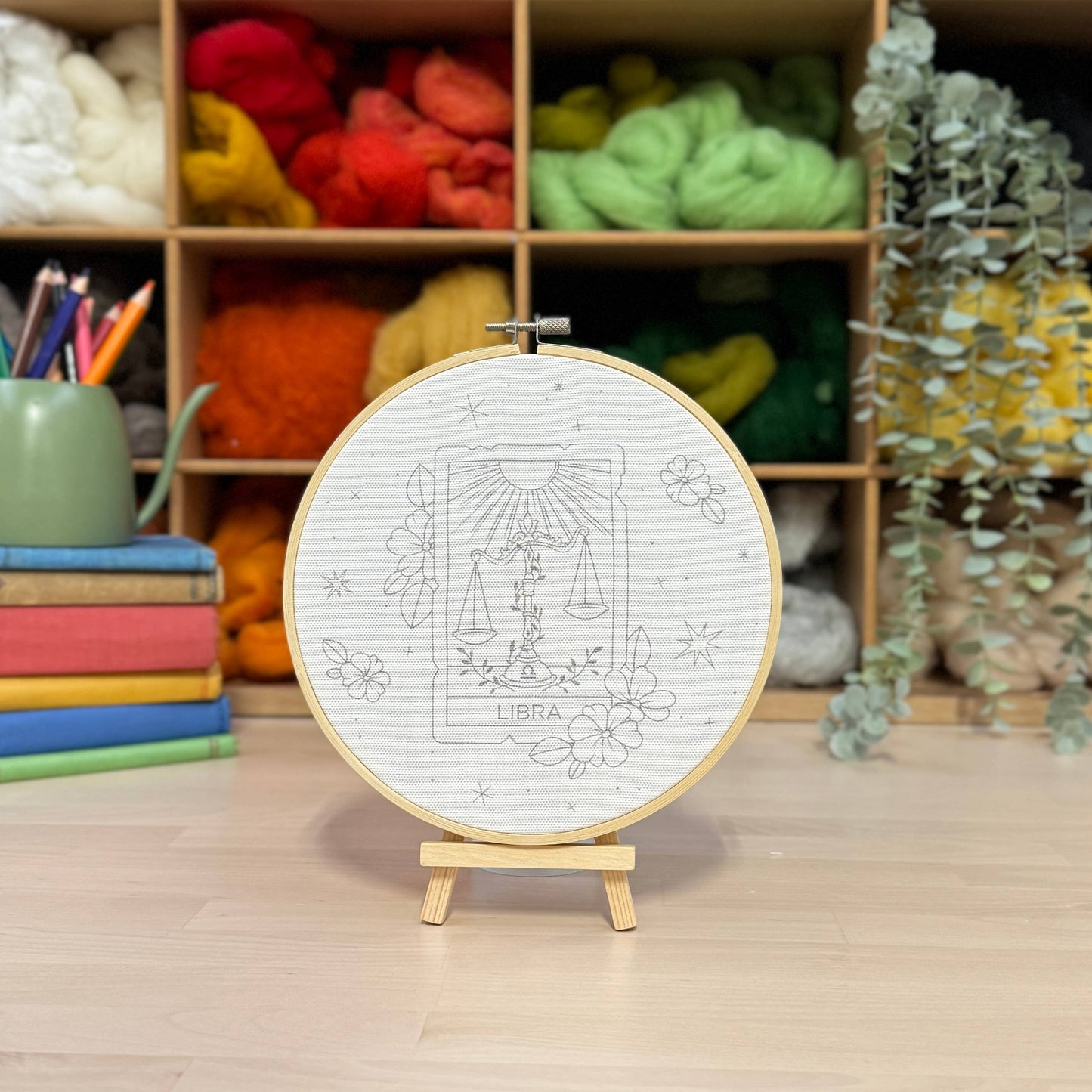 The Crafty Kit Company: Signs of Zodiac - Libra Embroidery Kit