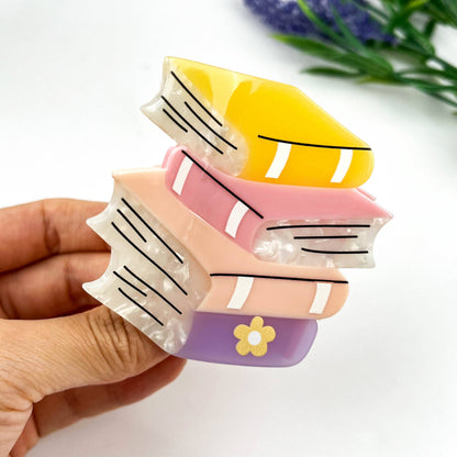 mildstyles: Book & Pen Acetate Hair Claw Clip – Creative Design