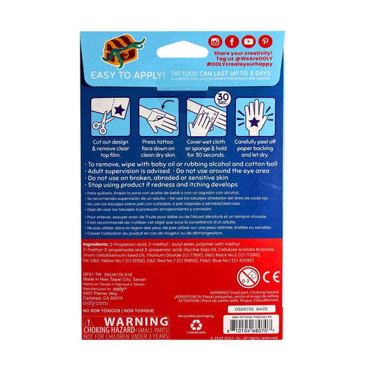 OOLY: Mini Temporary Tattoos - Pirate's Life