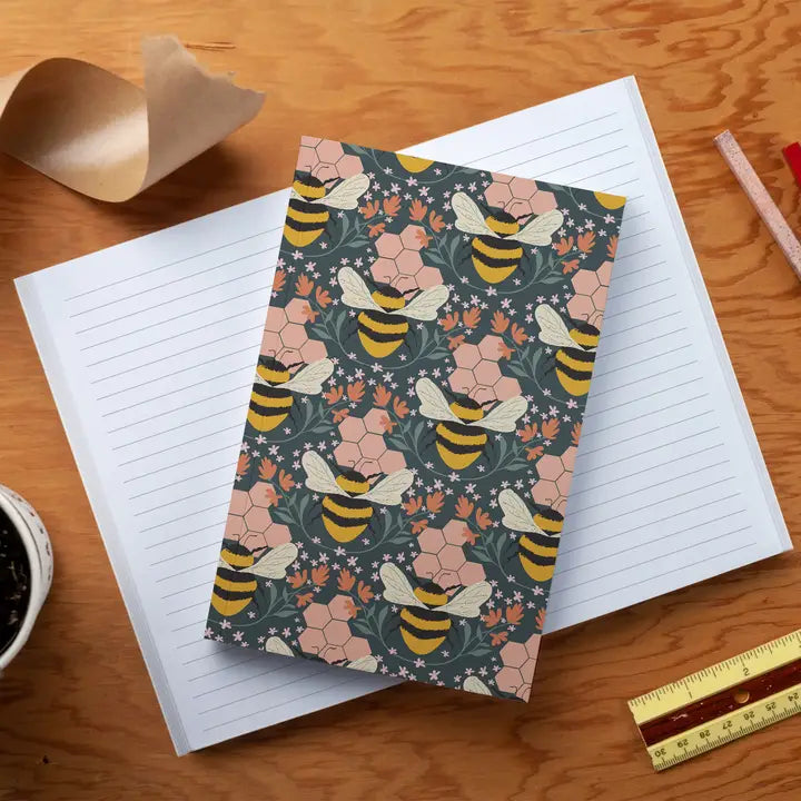 Denik: Honeycomb Bee Classic Layflat Journal Notebook