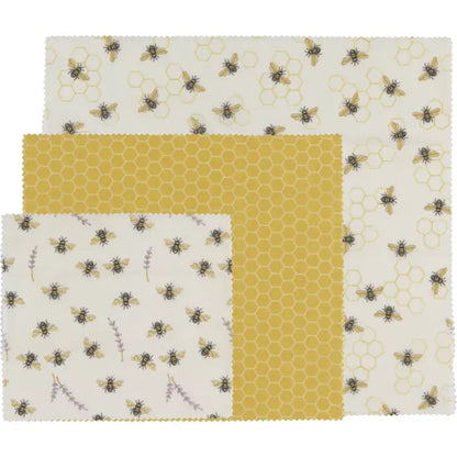 Ecologie: Reusable Beeswax Food Storage Wraps (Set of 3)