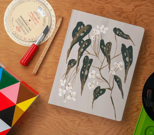 Denik: Begonia Plant Medium Layflat Notebook