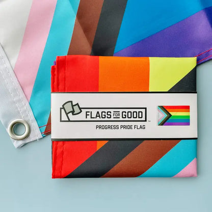 Flags for Good: Progress LGBTQ+ Pride Flag - Small "Boat Flag" (double-sided with grommets)