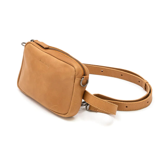 Made Free Hip Pack Leather: Convertible Camel