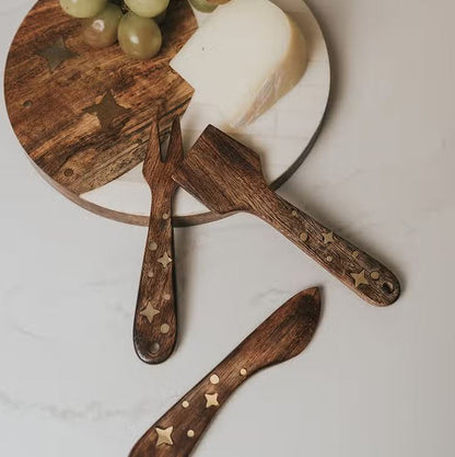 Matr Boomie Fair Trade: Nakshatra Cheese Knife Set (3 pc)