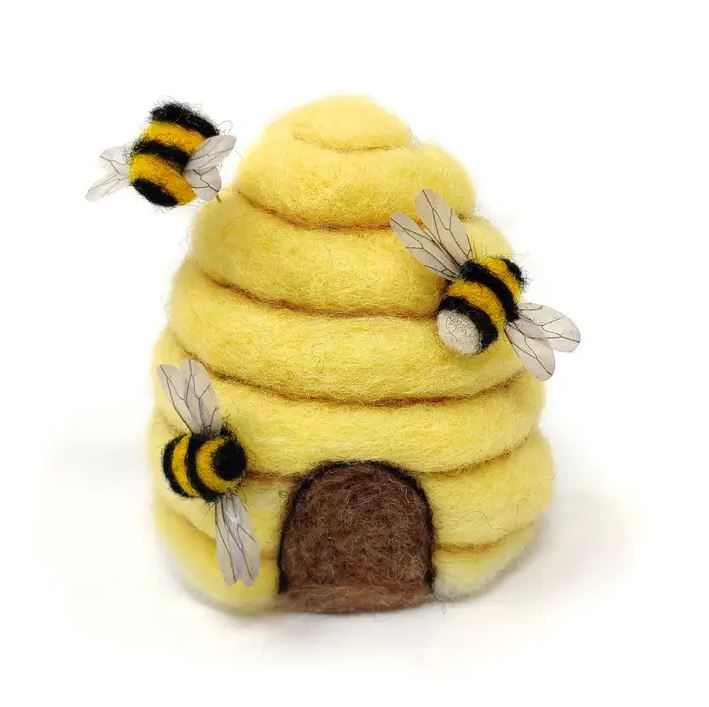 The Crafty Kit Company: Bee Hive Needle Felting Craft Kit