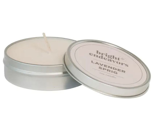 Bright Endeavors Candle: Lavender Sprig (4 oz. tin)