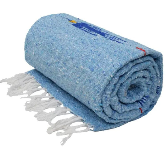 West Path: Sky Blue Baja Thunderbird Blanket