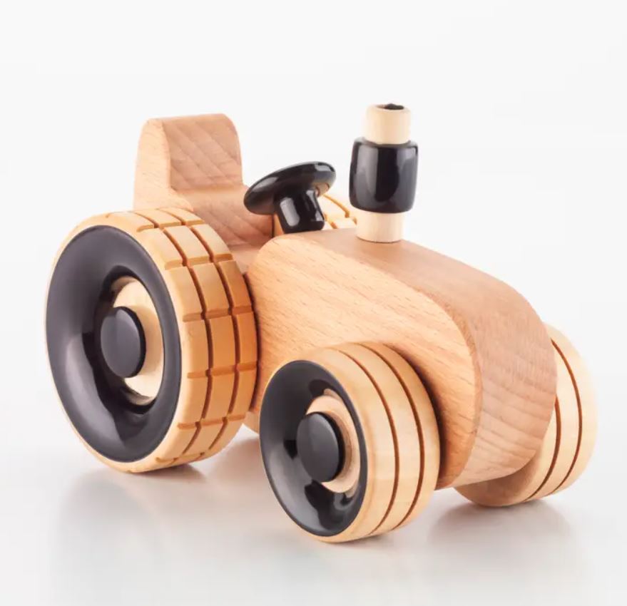 1 of a Kind: Wooden Tractor Black