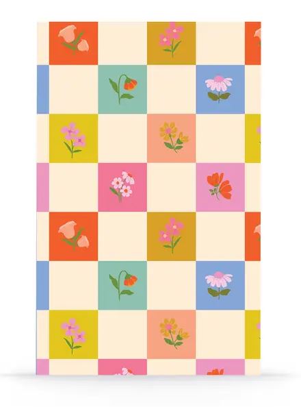 Denik: Petals and Checkers Classic Layflat Journal Notebook