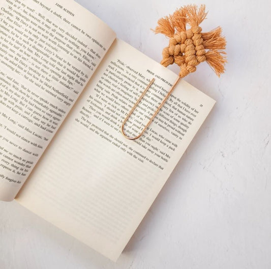 A Branch & Cord: Macrame Bookmark