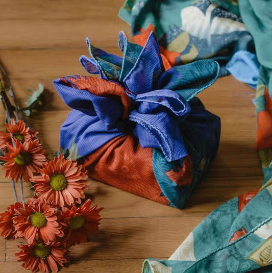 Matr Boomie Fair Trade: Furoshiki Style Fabric Gift Wrap - Assorted Upcycled Sari