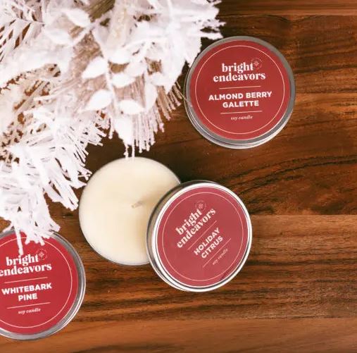 Bright Endeavors Candle: Holiday Tins Gift Set
