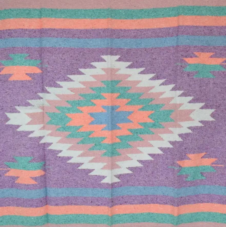 West Path: Purple Pastel Aztec Diamond Blanket